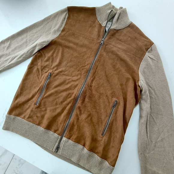 Rare Classic New/Unused Hi-End Sweater/Jacket Banana Republic Cashmere/Suede